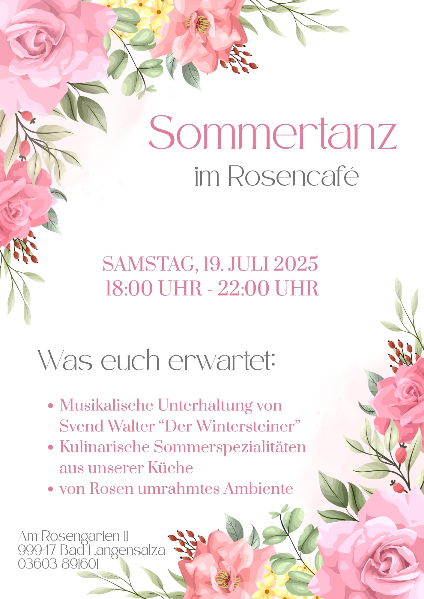 Sommertanz im Rosencafé